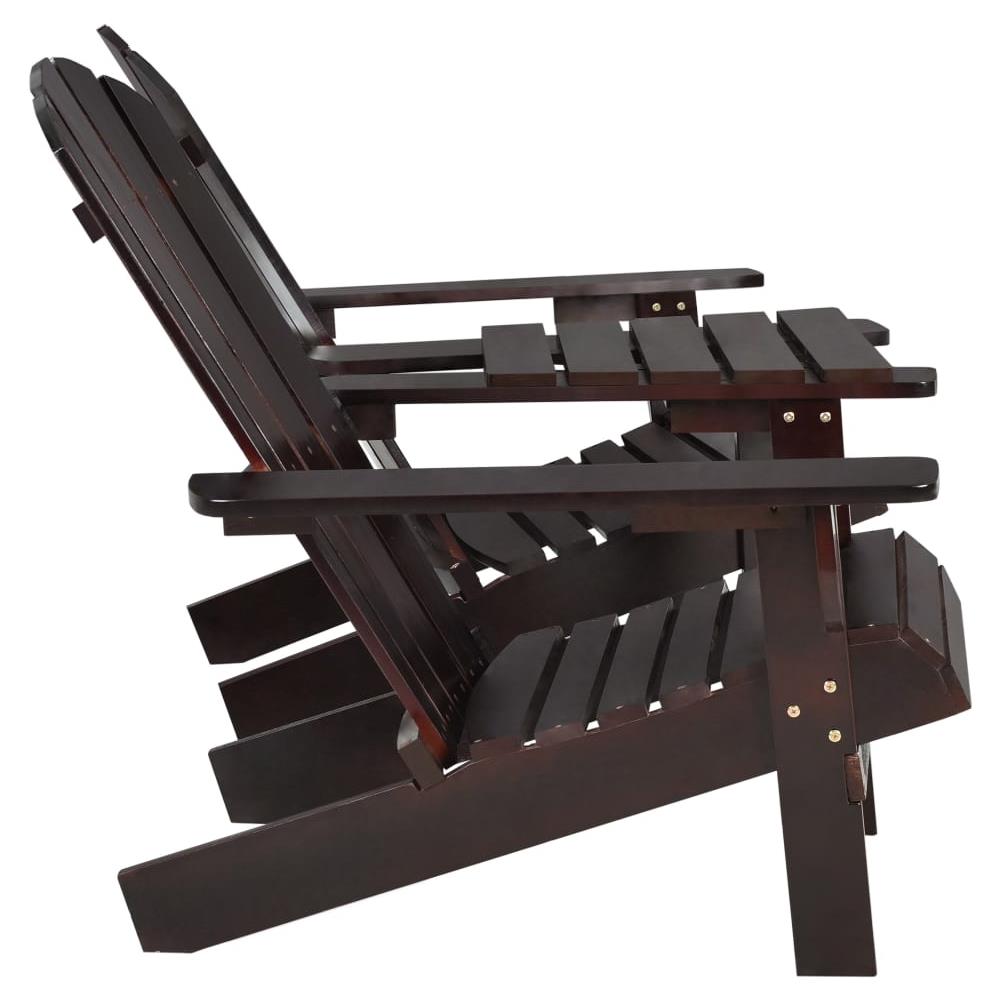 Sedie da Giardino Adirondack con Tavolino Legno Abete Marrone - Foto 2