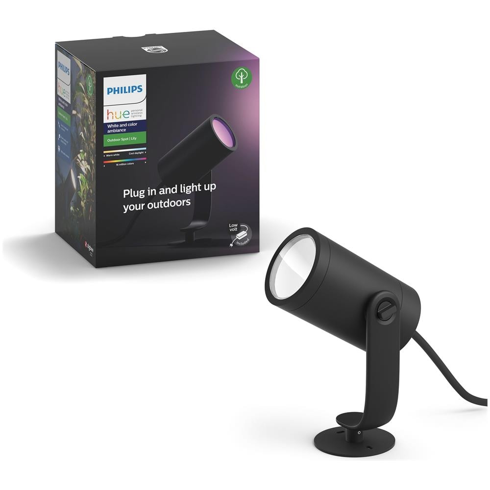 Lighting White and Color Kit Base Lily Faretto da Esterno Integrata, 8 W, Nero - Foto 3
