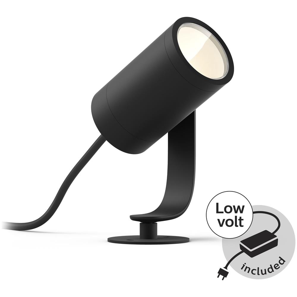 Lighting White and Color Kit Base Lily Faretto da Esterno Integrata, 8 W, Nero - Foto 1