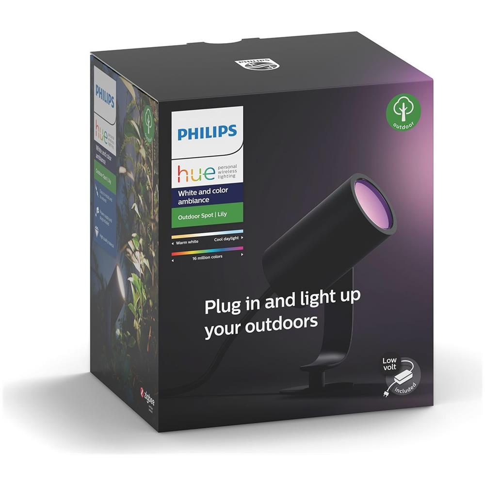 Lighting White and Color Kit Base Lily Faretto da Esterno Integrata, 8 W, Nero - Foto 2