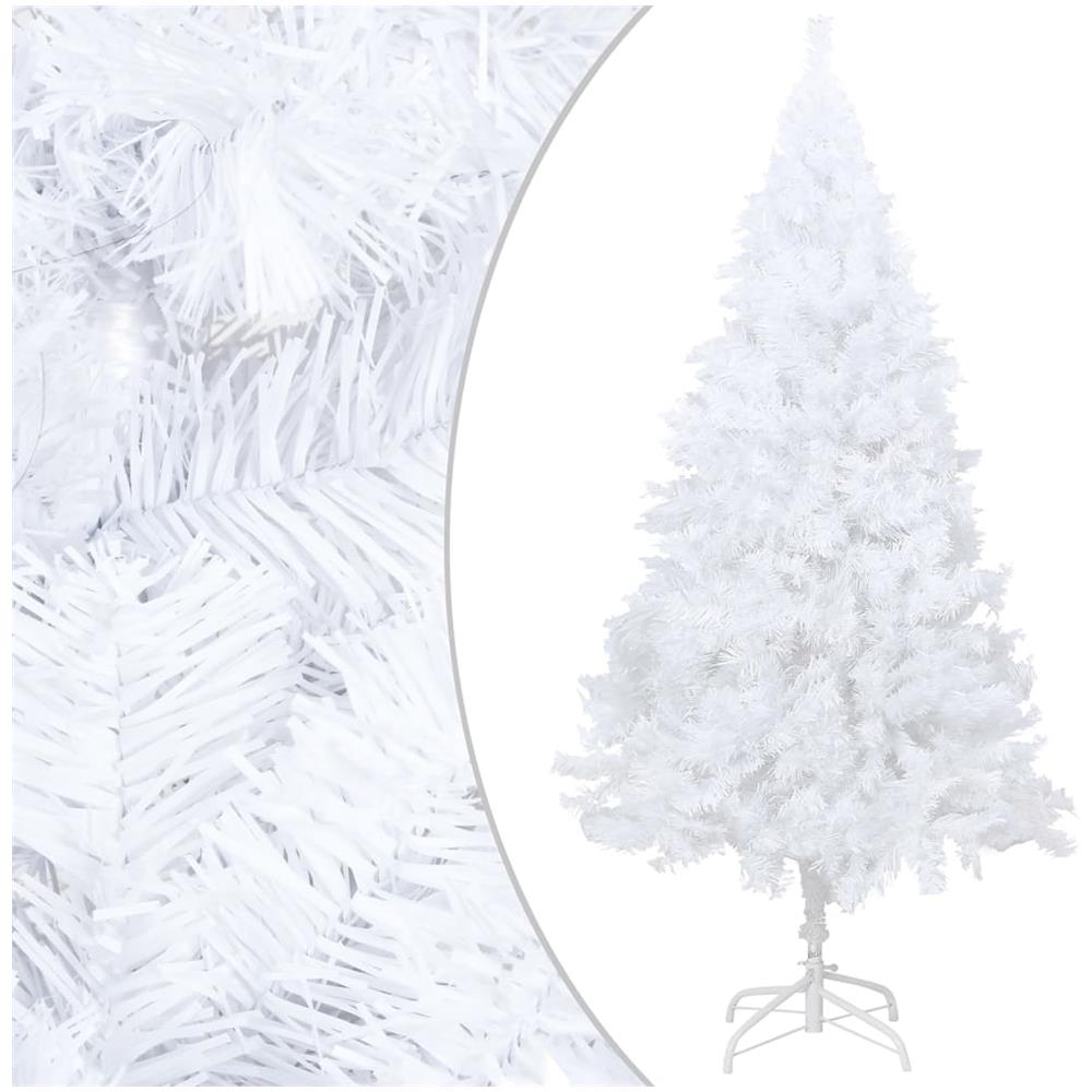 Set Albero Natale Artificiale con LED Palline Bianco 120cm PVC - Foto 2