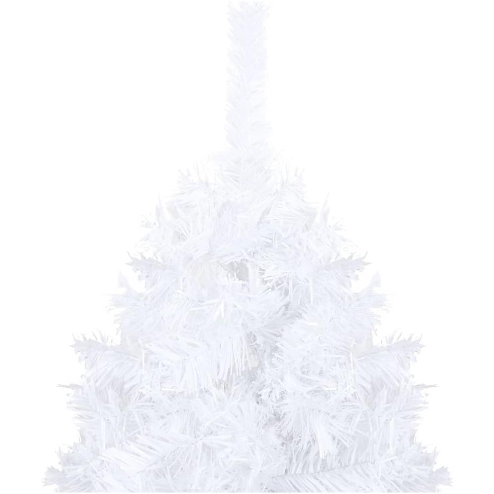 Set Albero Natale Artificiale con LED Palline Bianco 120cm PVC - Foto 3