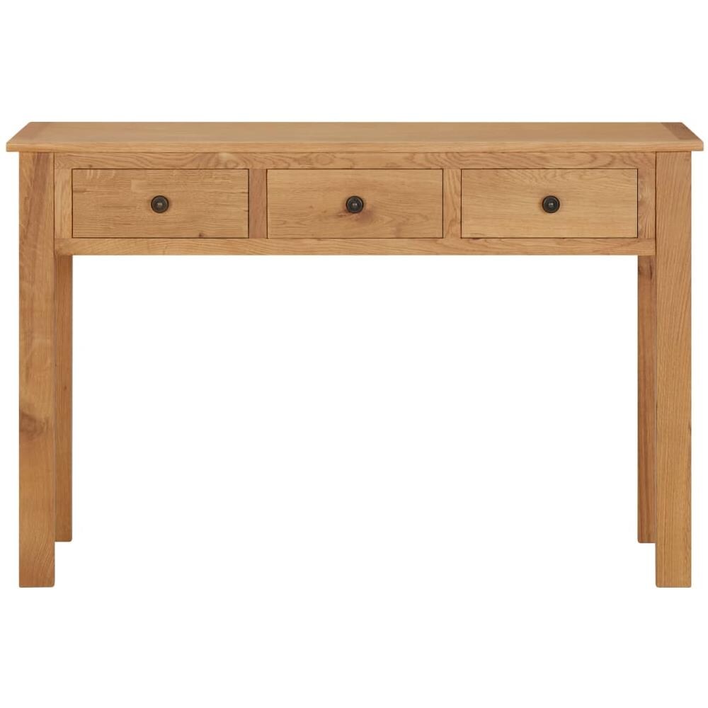 Tavolo Da Trucco 110x40x75 Cm In Legno Massello Di Rovere - Foto 2