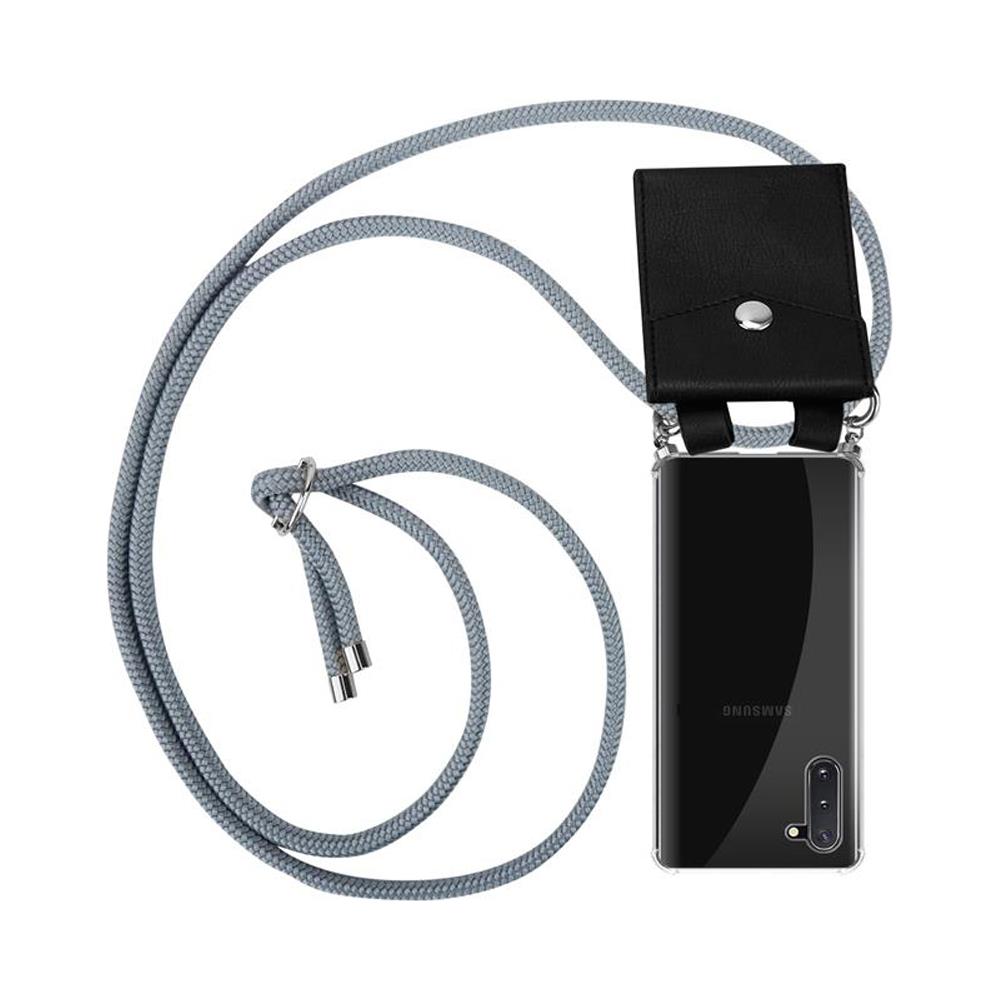 Catena Di Telefoni Cellulari Compatibile Con Samsung Galaxy Note 10 In Grigio Argento - Coperchio Protettivo In Silicone Con Anelli D'argento, Cinturino In Corda E Custodia Staccabile - Foto 1