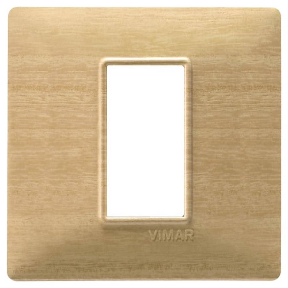 Placca 1 Posto Per Scatola Tonda Plana Colore Oro Opaco - 14641.25 - Foto 1