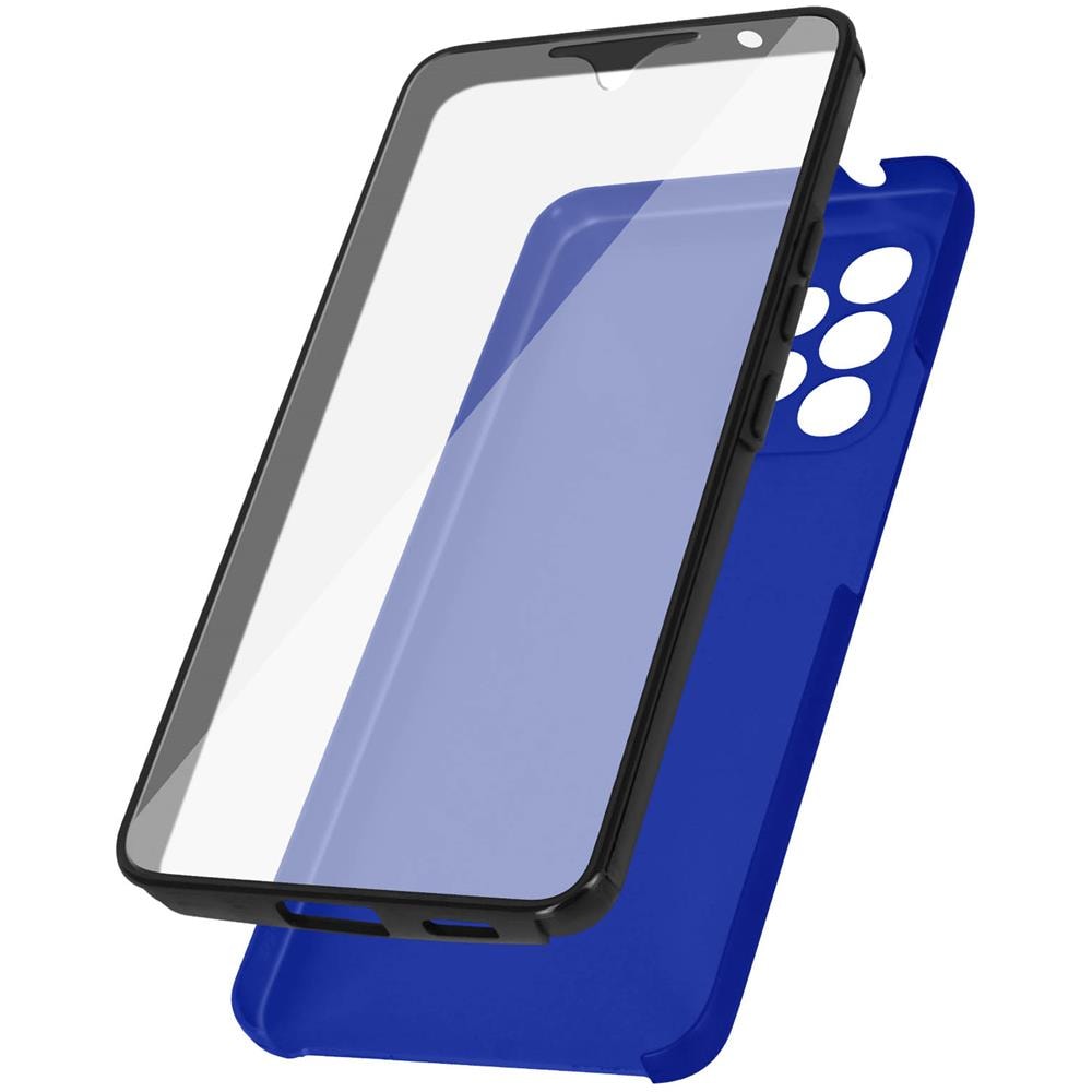 Cover Samsung Galaxy A53 5g Retro Rigido E Fronte Flessibile - Blu - Foto 1