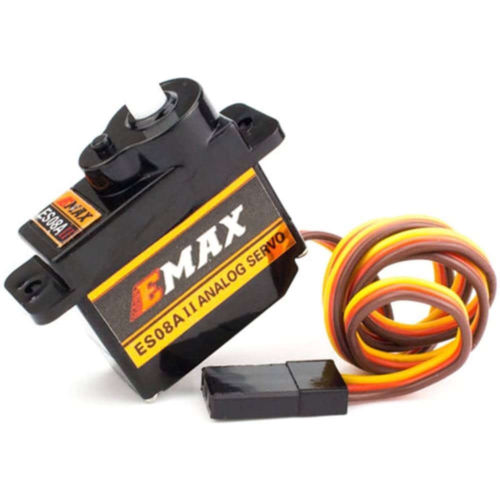Servo Analogico Con Ingranaggi In Plastica Emax Es08a Ii 8.6g Con Kit Staffa Braccio 15t Per Pezzi Di Ricambio Per Modelli Di Auto Axial Scx24 Rc - Foto 2