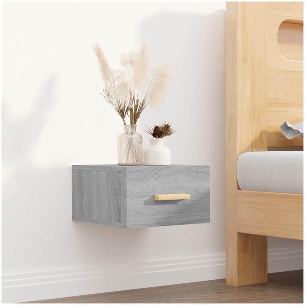 Comodini A Muro 2 Pz Grigio Sonoma 35x35x20 Cm - Foto 2