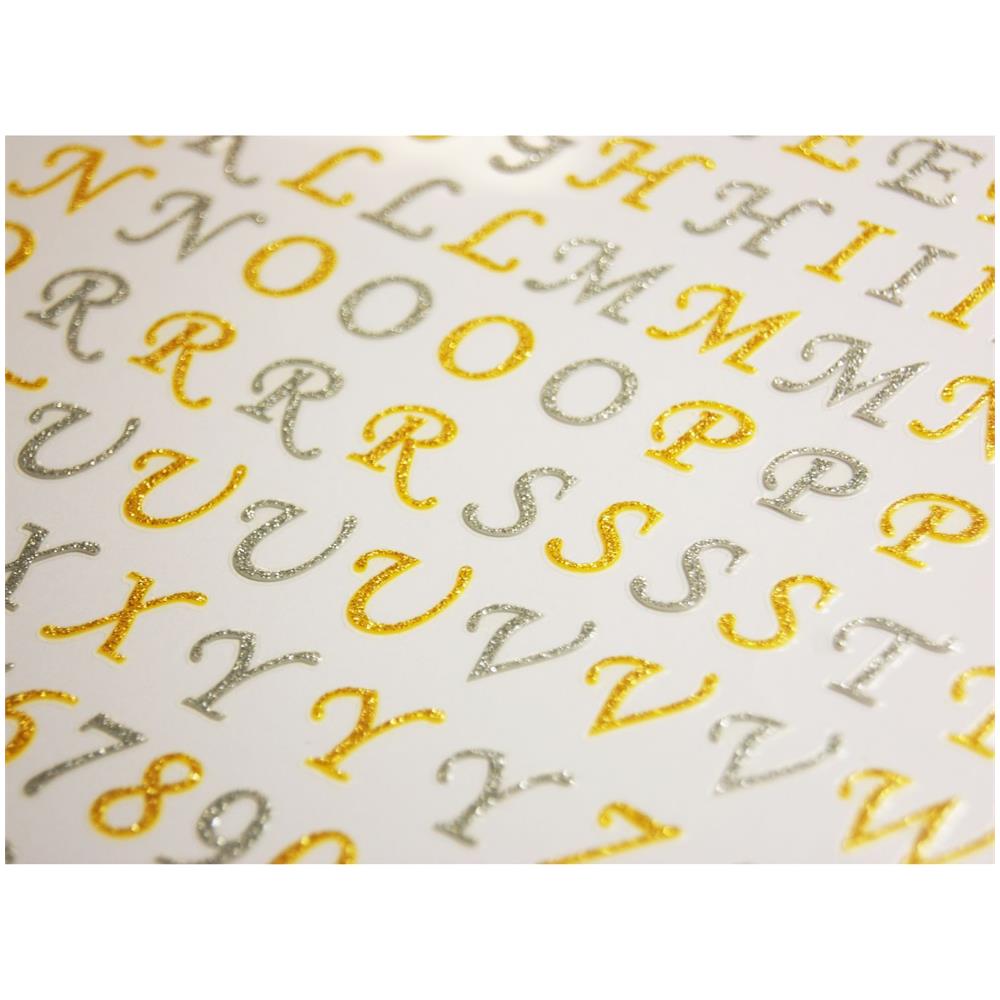 117 Adesivi - Lettere E Numeri - Argento E Oro - Foto 1