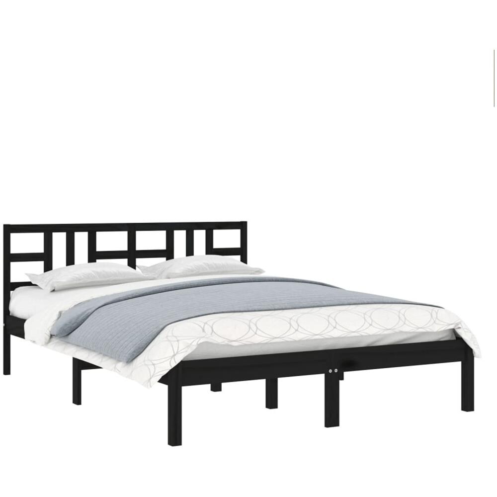 Giroletto Nero In Legno Massello 200x200 Cm - Foto 1