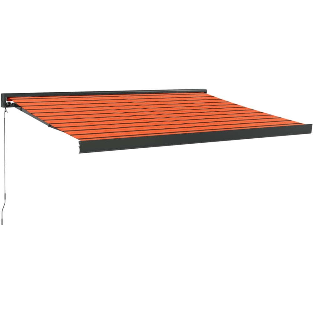 Tenda Retrattile Arancione E Marrone 3x2,5m Tessuto E Alluminio - Foto 1