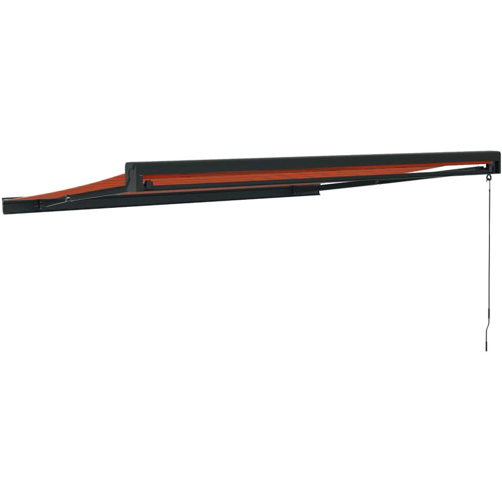 Tenda Retrattile Arancione E Marrone 3x2,5m Tessuto E Alluminio - Foto 9