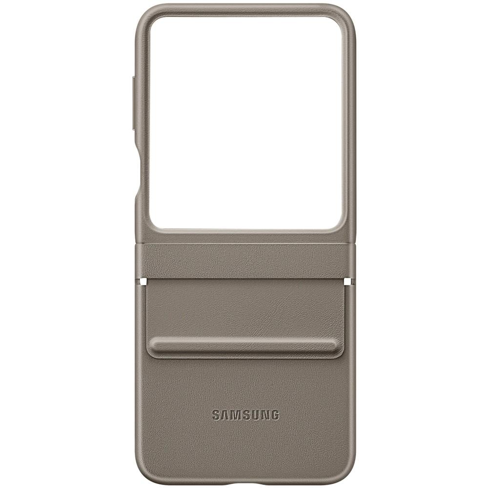 Cover Per Samsung Z Flip5 Similpelle Originale Flap Eco-leather Case Etoupe - Foto 1