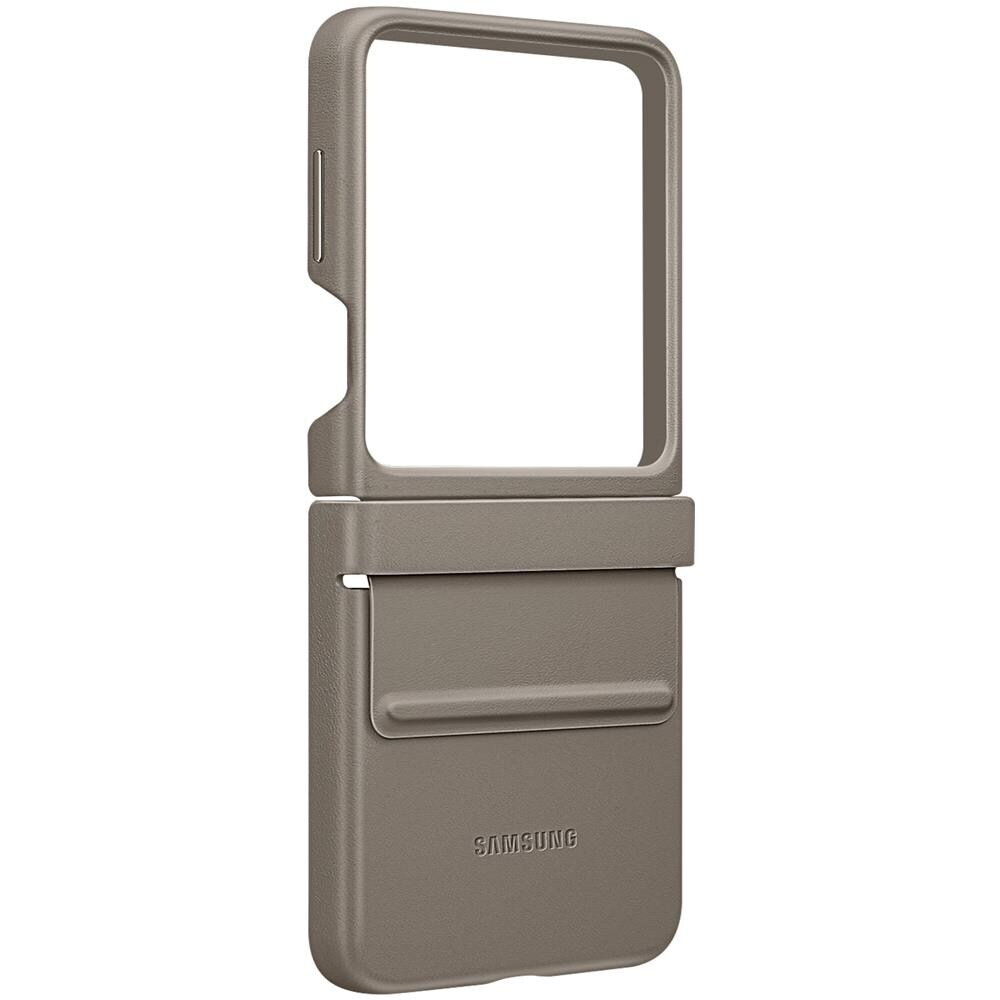 Cover Per Samsung Z Flip5 Similpelle Originale Flap Eco-leather Case Etoupe - Foto 5