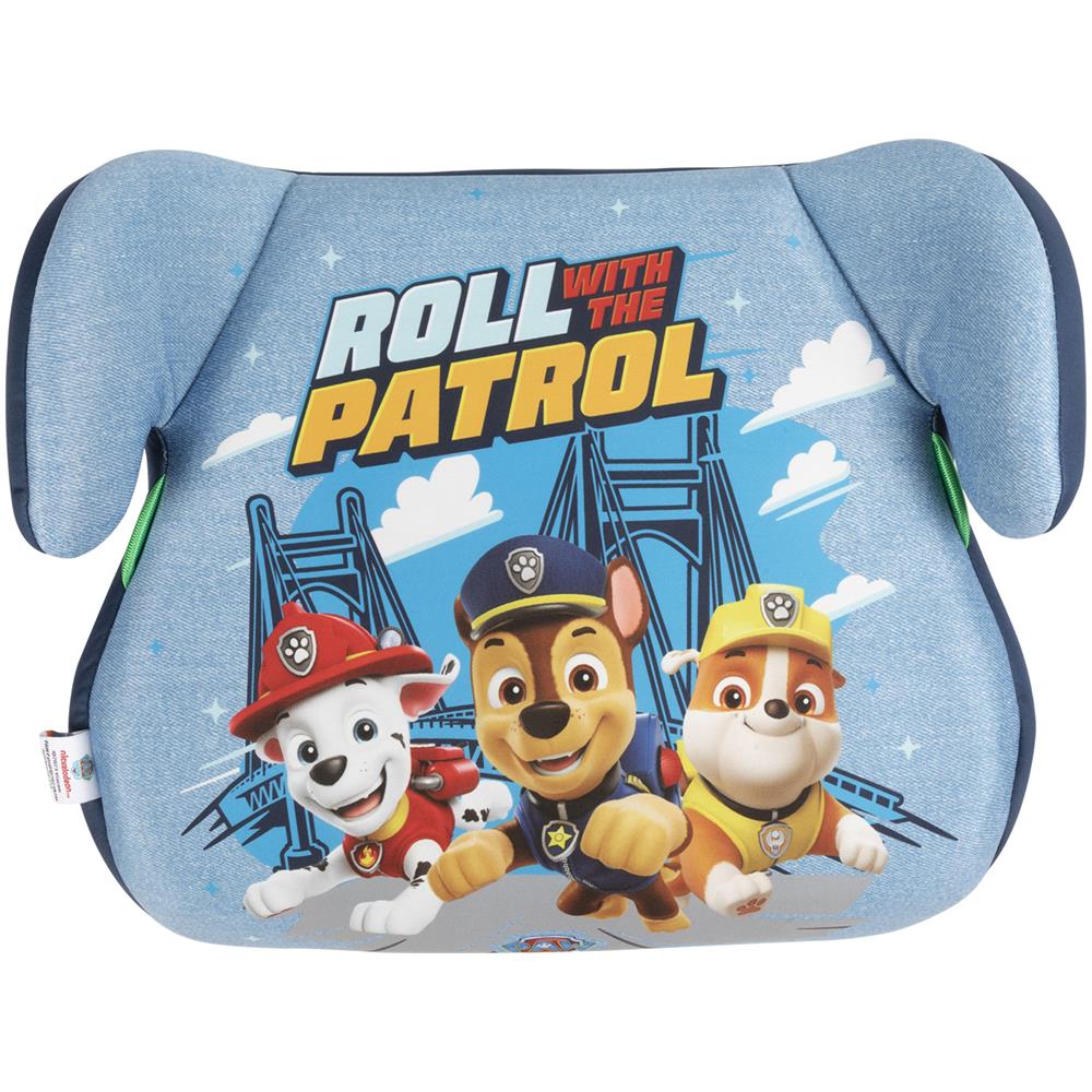 Paw Patrol Seggiolino Alzabimbo Auto Per La Sicurezza Dei Bambini Con Altezza Da 125 A 150 Cm Con Grafiche Dei Simpatici Cagnolini Chase, Rubble E Marshall Su Fondo Azzurro - Foto 1