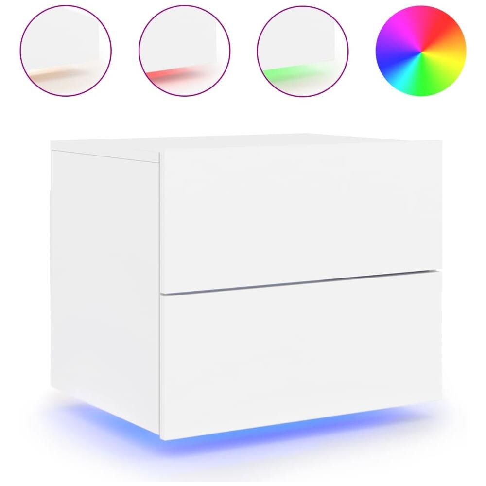 Comodino A Parete Con Luci Led Bianco - Foto 2
