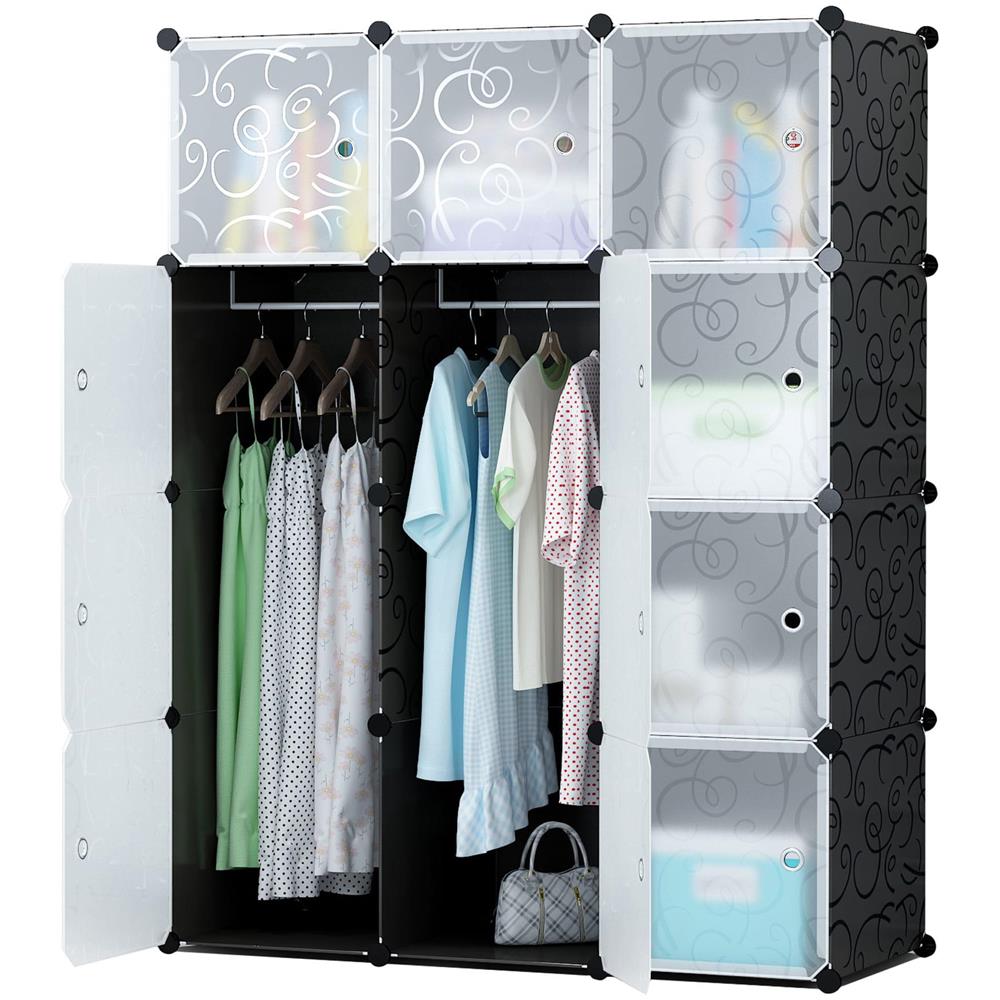 Armadio modulare 12X salvaspazio nero fantasia x2 - Foto 1