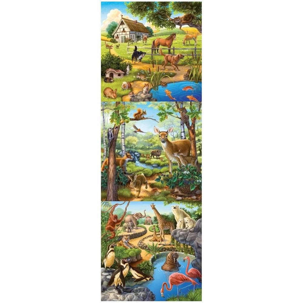 Puzzle Animali 3x49 pz 18 x 18 cm 09265 - Foto 1