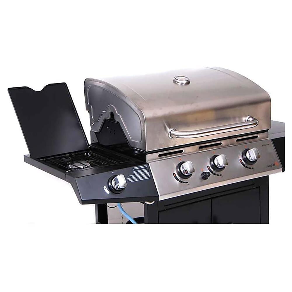 Barbecue a gas con fornello e griglia con bruciatore in acciaio 130x53x105 - Foto 12