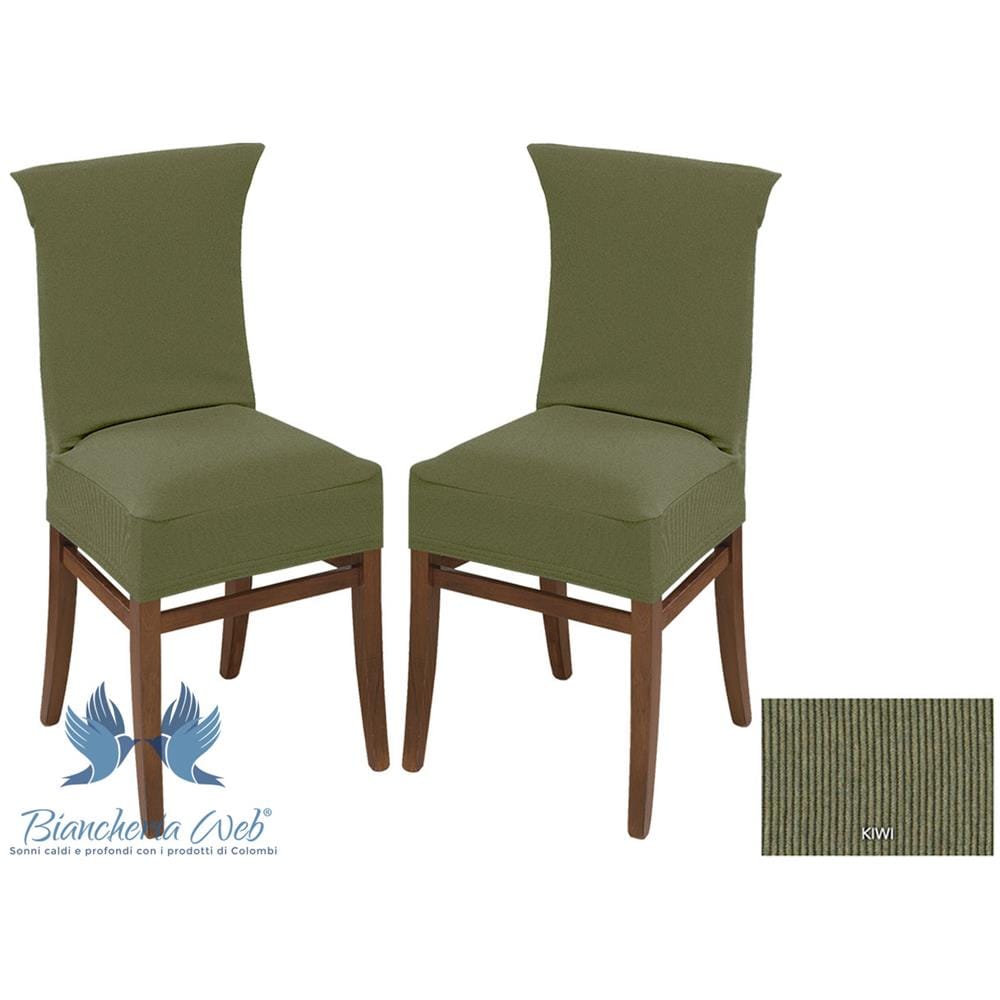 Coppia Coprisedia Con Schienale New York In Tinta Unita L.T Coprisedia Alta Kiwi - Foto 1