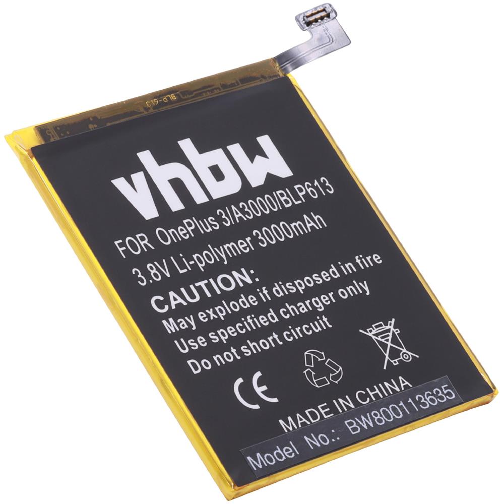 Li-ion Batteria 3000mah (3.8v) Per Cellulari E Smartphone Oneplus 3, 3 Dual Sim, A3000, A3003, Rain Sostituisce Blp613. - Foto 2