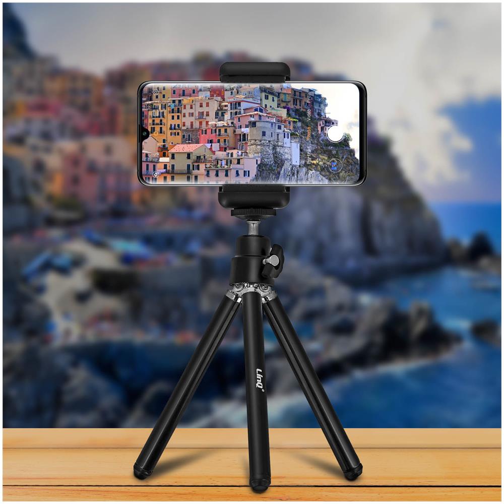 Mini Treppiede Rotante 360° Smartphone Larghezza Da 51 A 85mm Hd-3053 Linq Nero - Foto 5