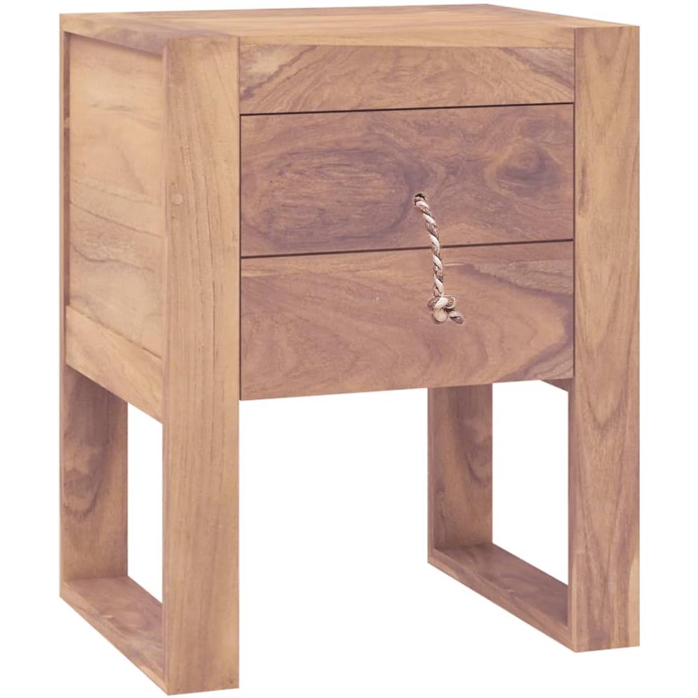 Comodino 40x30x50 Cm In Legno Massello Di Teak - Foto 1