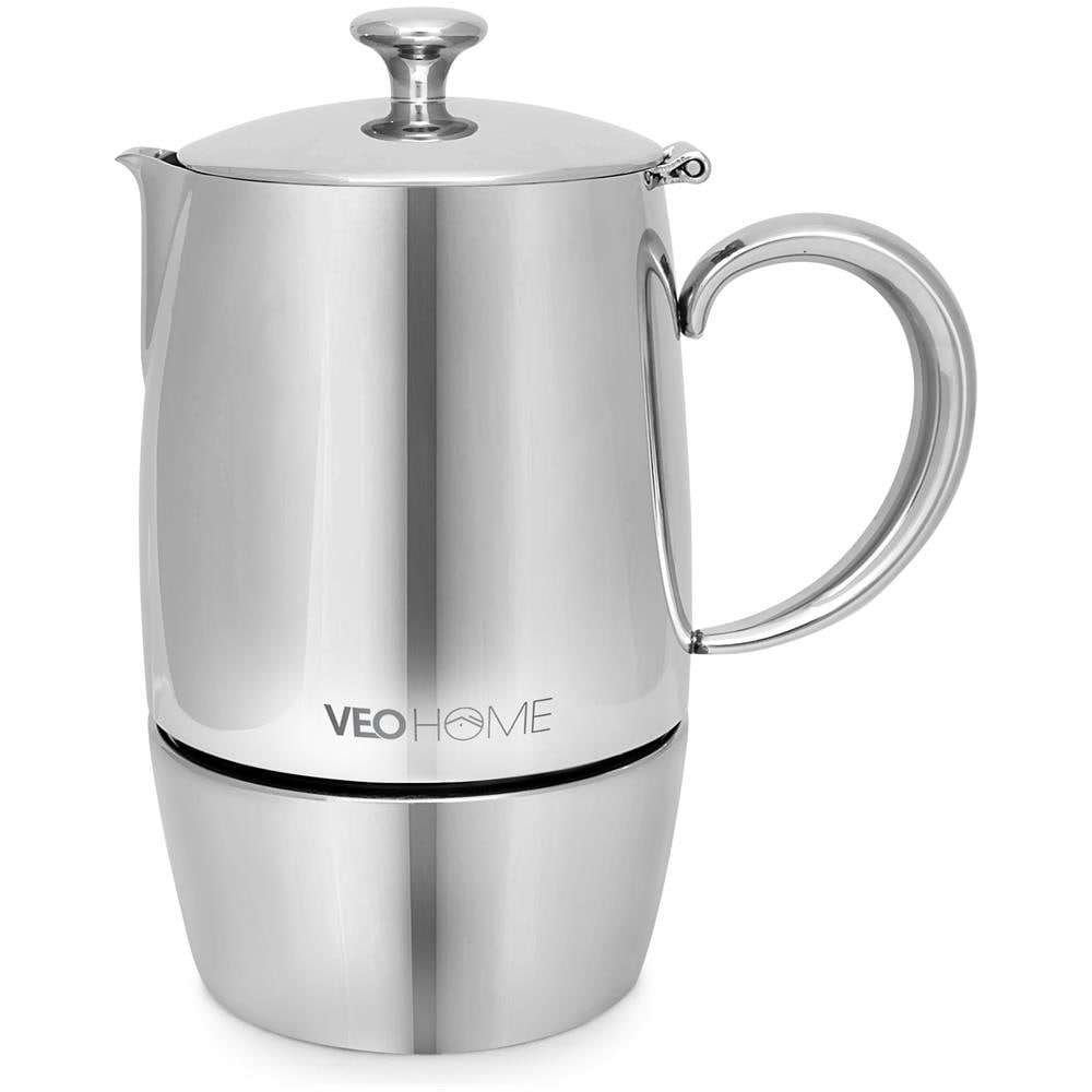 Caffettiera Induzione 6 Tazze 300 Ml Con Filtro Riduttore | Moka In Acciaio Resistente Adatta A Tutti I Piani: Induzione, Gas, Vetroceramica, Elettrico | sicura E Facile Da Usare - Foto 1
