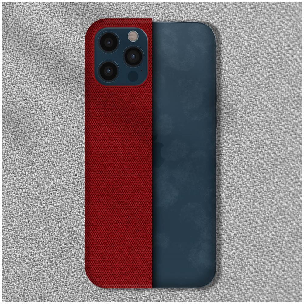 Cover Iphone 12 / 12 Pro Rivestimento Tessuto Lavabile Bumper Silicone - Rosso - Foto 2