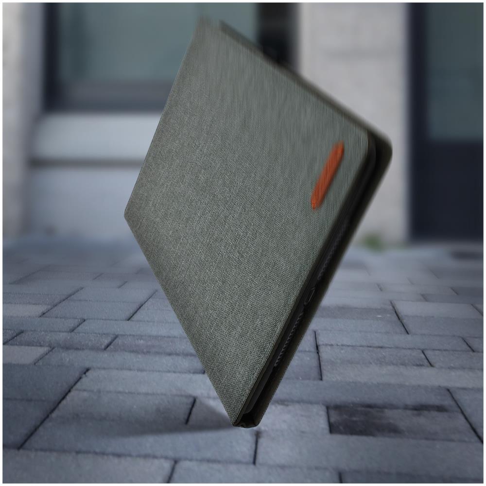 Cover Porta Carte Ipad 9 2021 Ipad 8 2020 Ipad 7 2019 Tessuto Grigio - Foto 2
