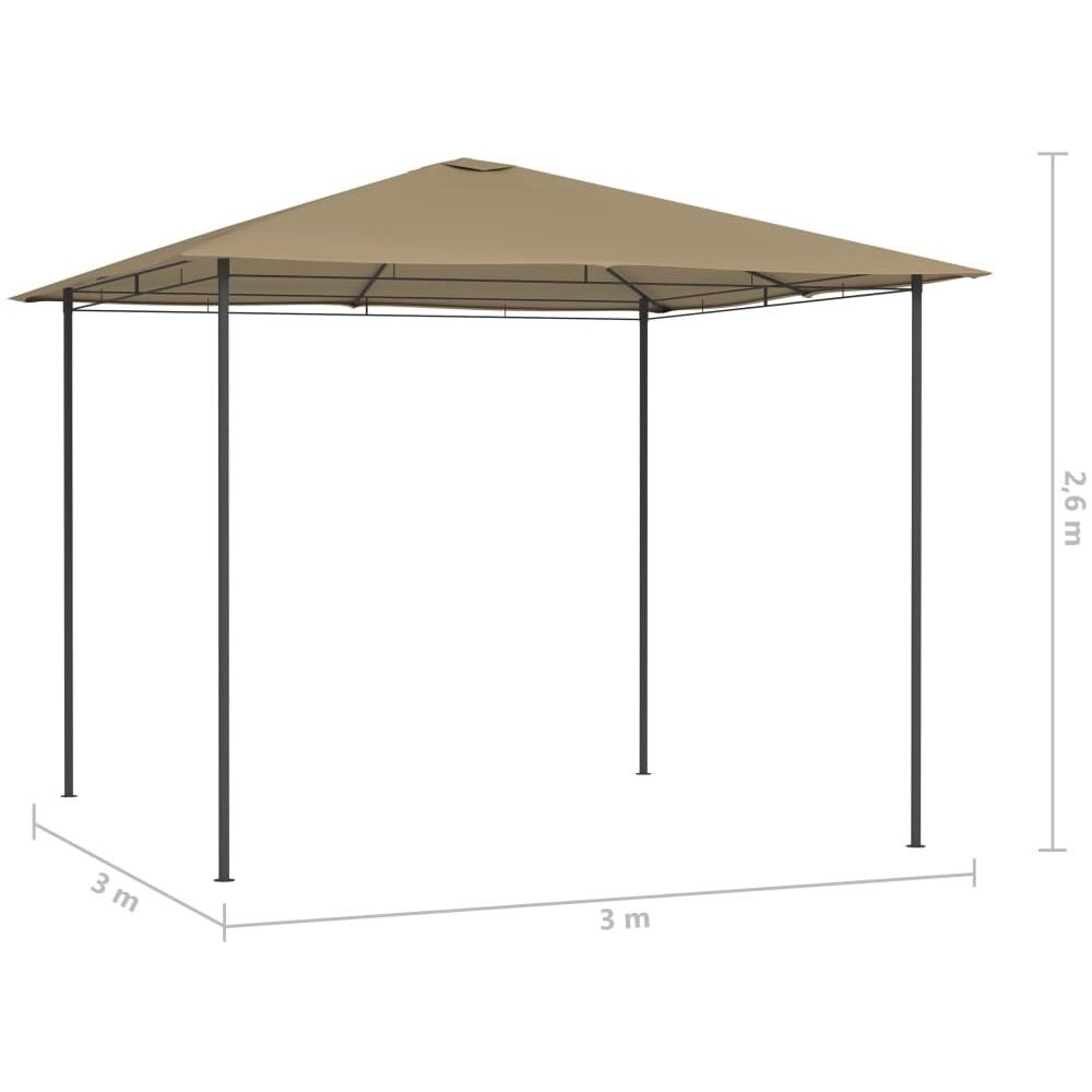 Gazebo 3x3x2,6 M Grigio Talpa 160 G / m? - Foto 4