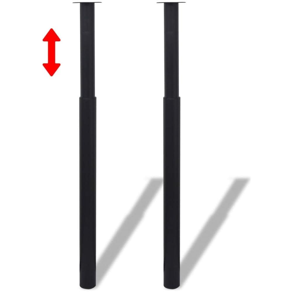 Gambe Telescopiche Per Tavolo 4 Pz Nero 710-1100 Mm - Foto 2