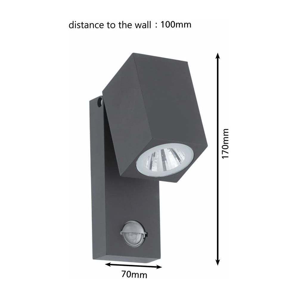 Lampada a LED Sensore da Parete Esterna Sakeda 5W Antracite - Foto 7