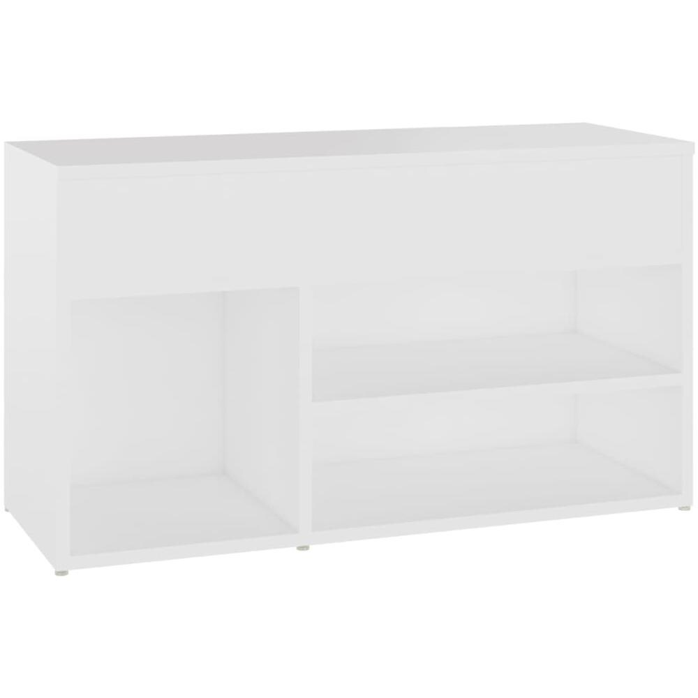Panca Portascarpe Bianco 103x30x54,5 cm in Truciolato - Foto 1