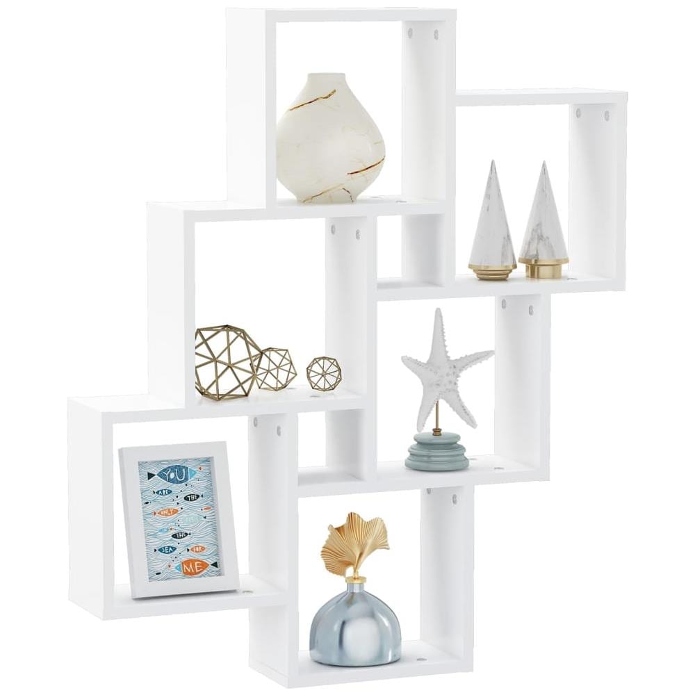 Scaffale a Parete Bianco 90x16x78 cm in Multistrato - Foto 3