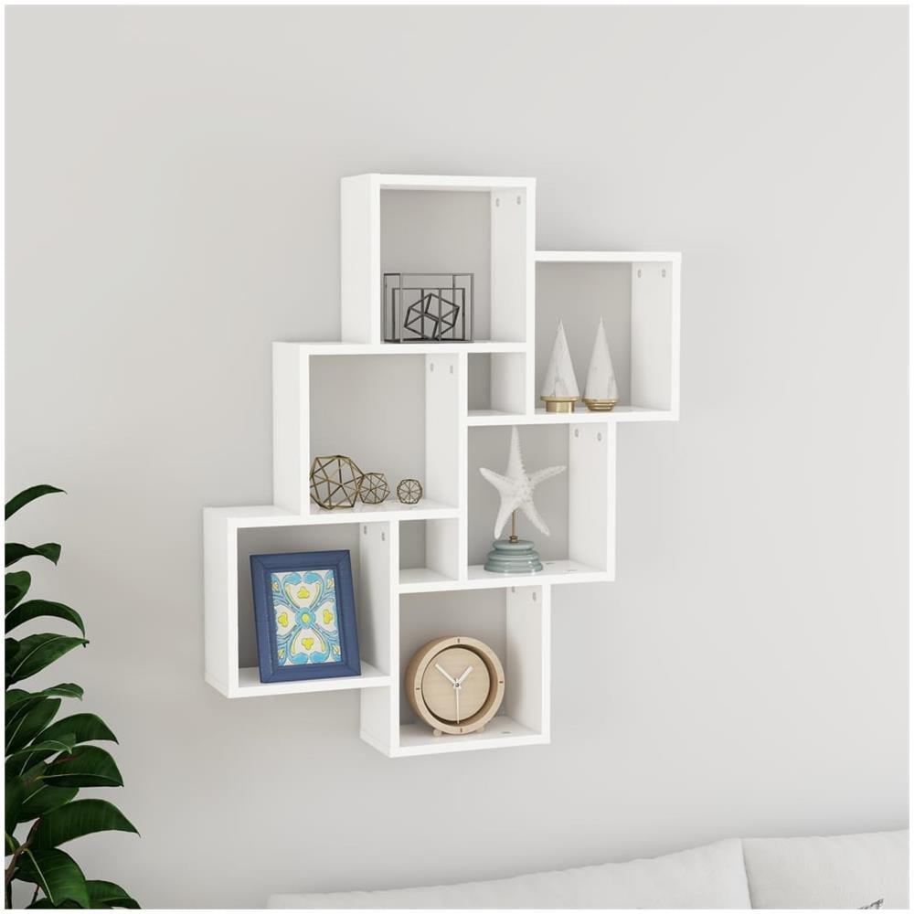 Scaffale a Parete Bianco 90x16x78 cm in Multistrato - Foto 1