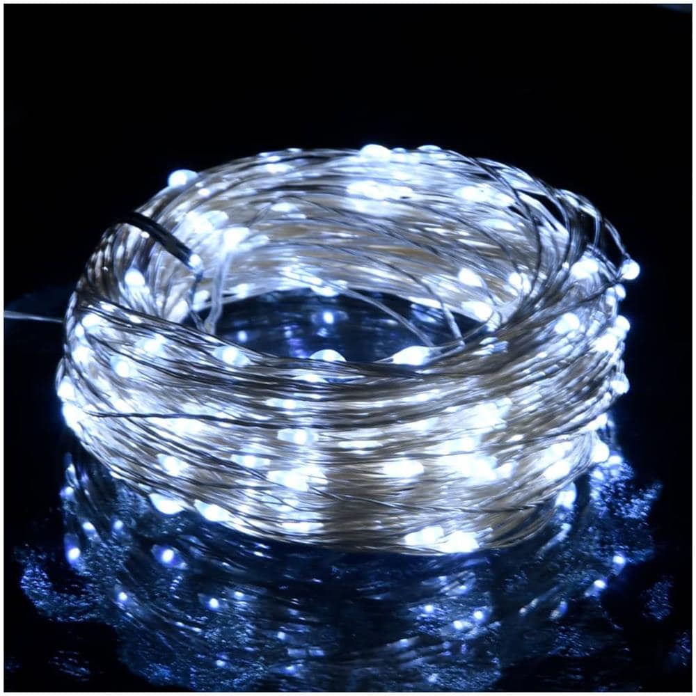Filo Di Micro Lucine A Led 40m 400 Led Bianco Freddo 8 Funzioni - Foto 2