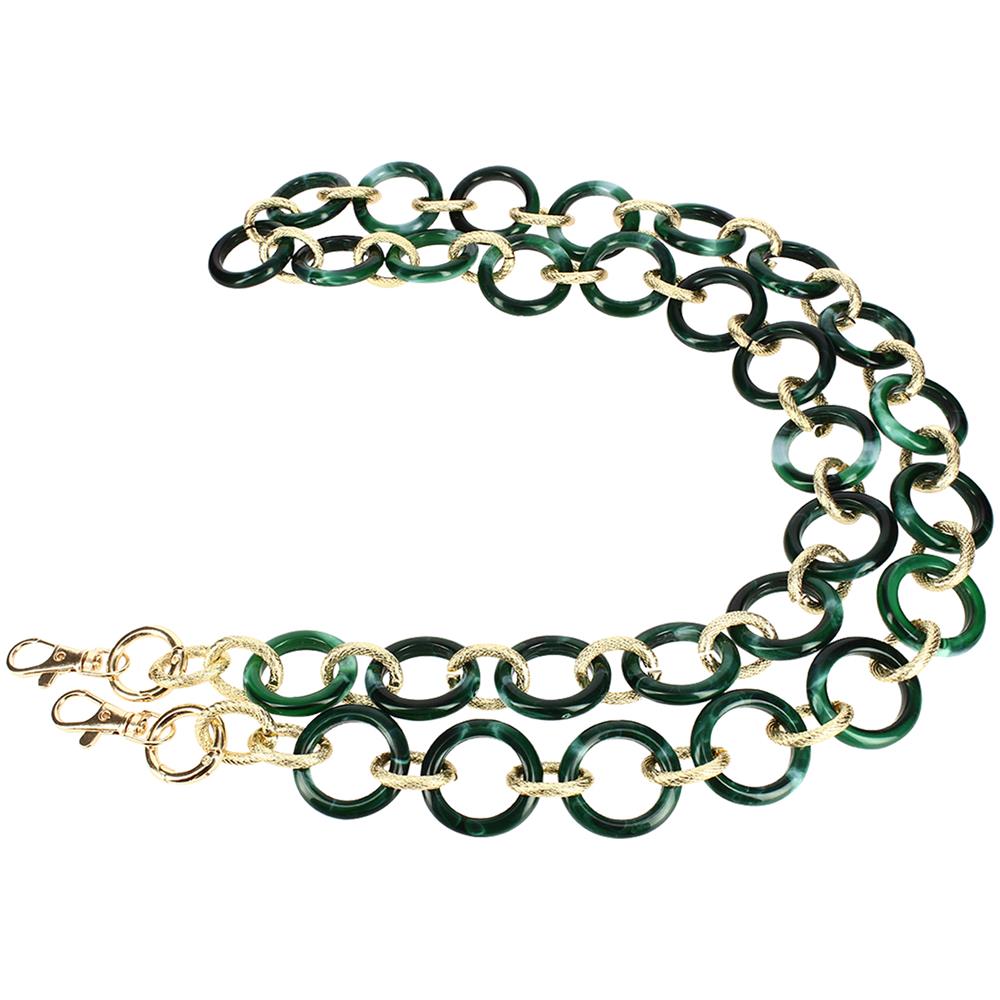 Gioiello Smartphone Catena A Maglie Larghe 120 Cm Moxie Serie Athena Verde E Oro - Foto 8