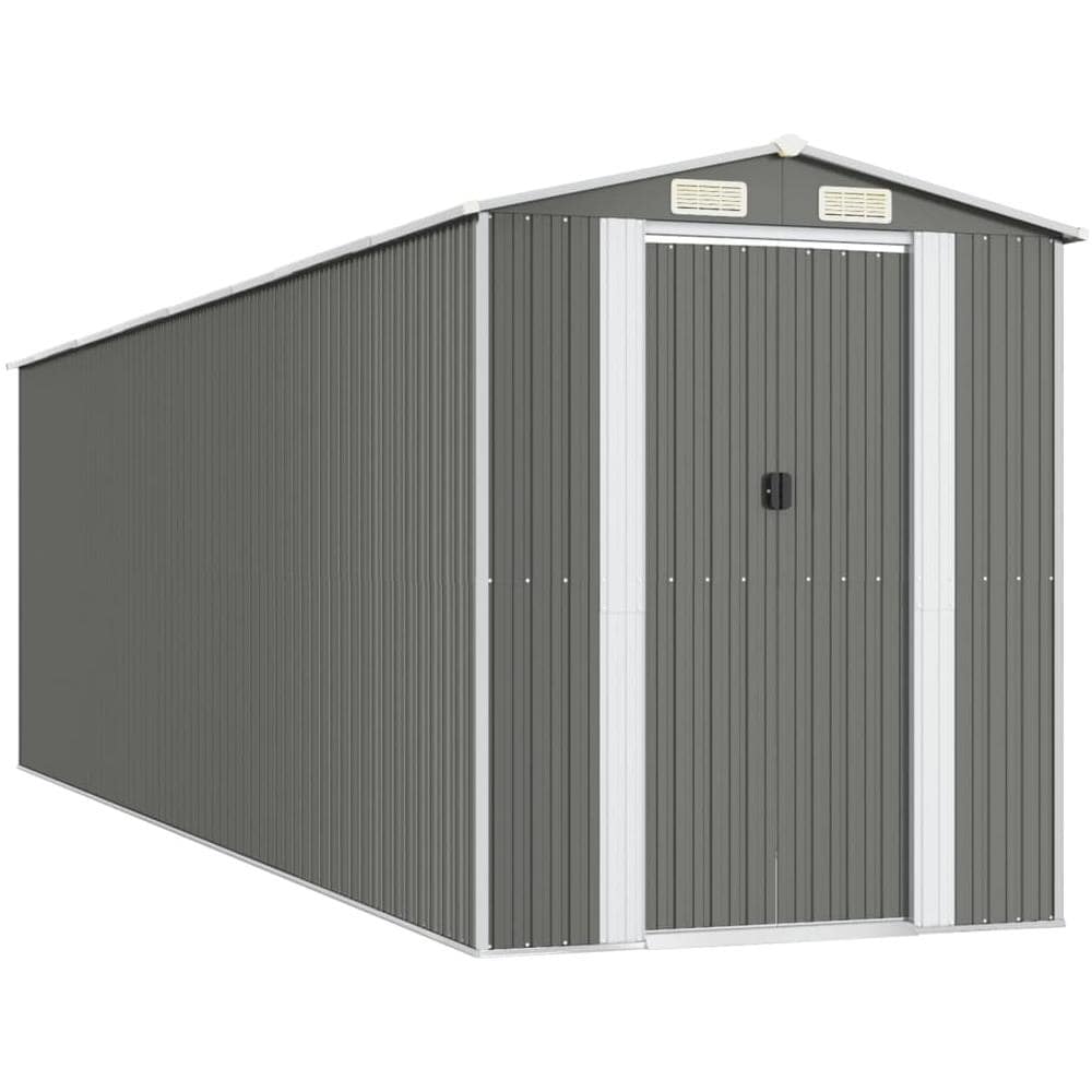 Capanno Da Giardino Grigio Chiaro 192x689x223cm Acciaio Zincato - Foto 2