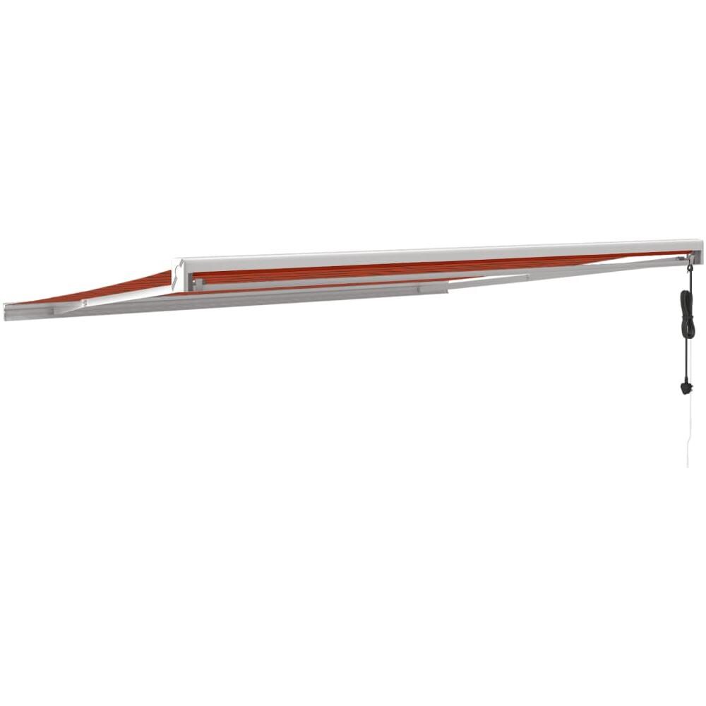 Tenda Sole Retrattile Arancione Marrone 4x3m Tessuto Alluminio - Foto 9