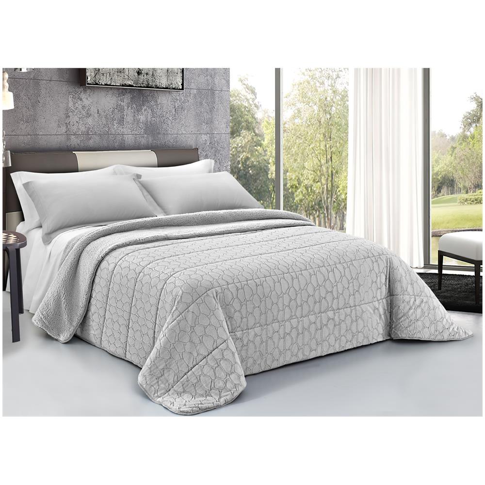 Trapunta Piumone Invernale Morbida Pelliccia Double Face Modello Alaska Stone Singolo Stone - Foto 1