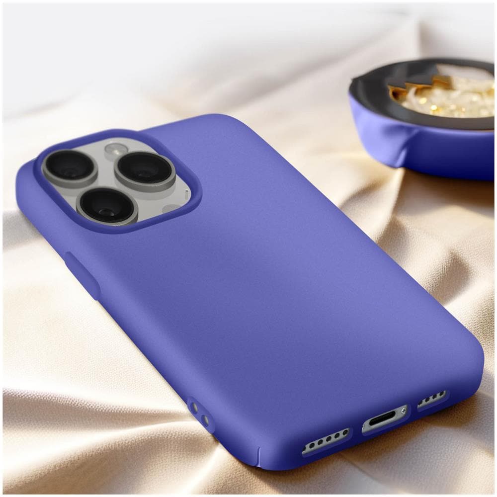 Cover Per Iphone 15 Pro Max Silicone Premium Semi-rigido Opaca Soft-touch Viola - Foto 5