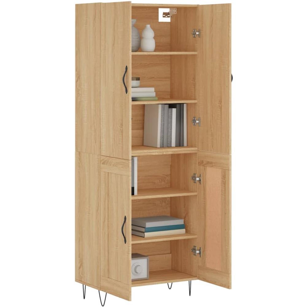 Credenza Rovere Sonoma 69,5x34x180 Cm In Legno Multistrato - Foto 3
