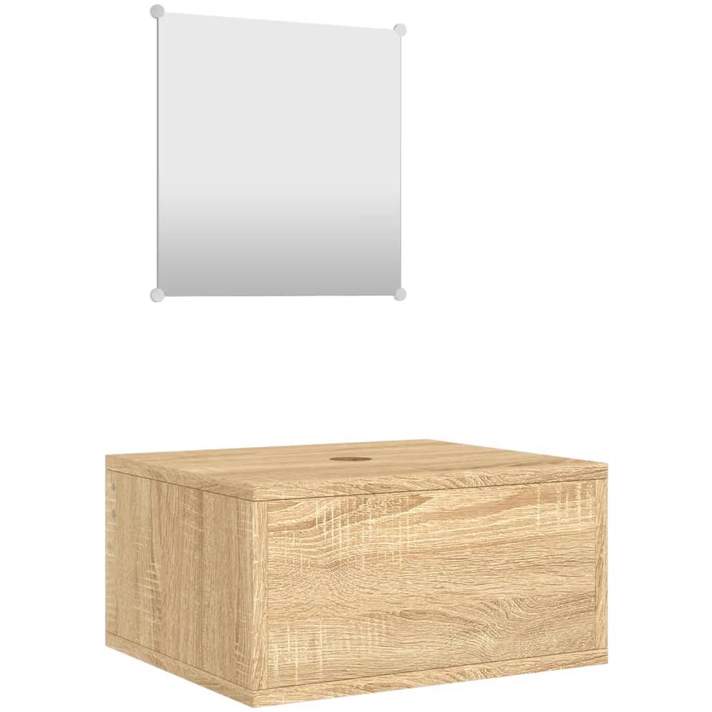 Set Mobili Da Bagno 2 Pz Rovere In Legno Multistrato - Foto 2