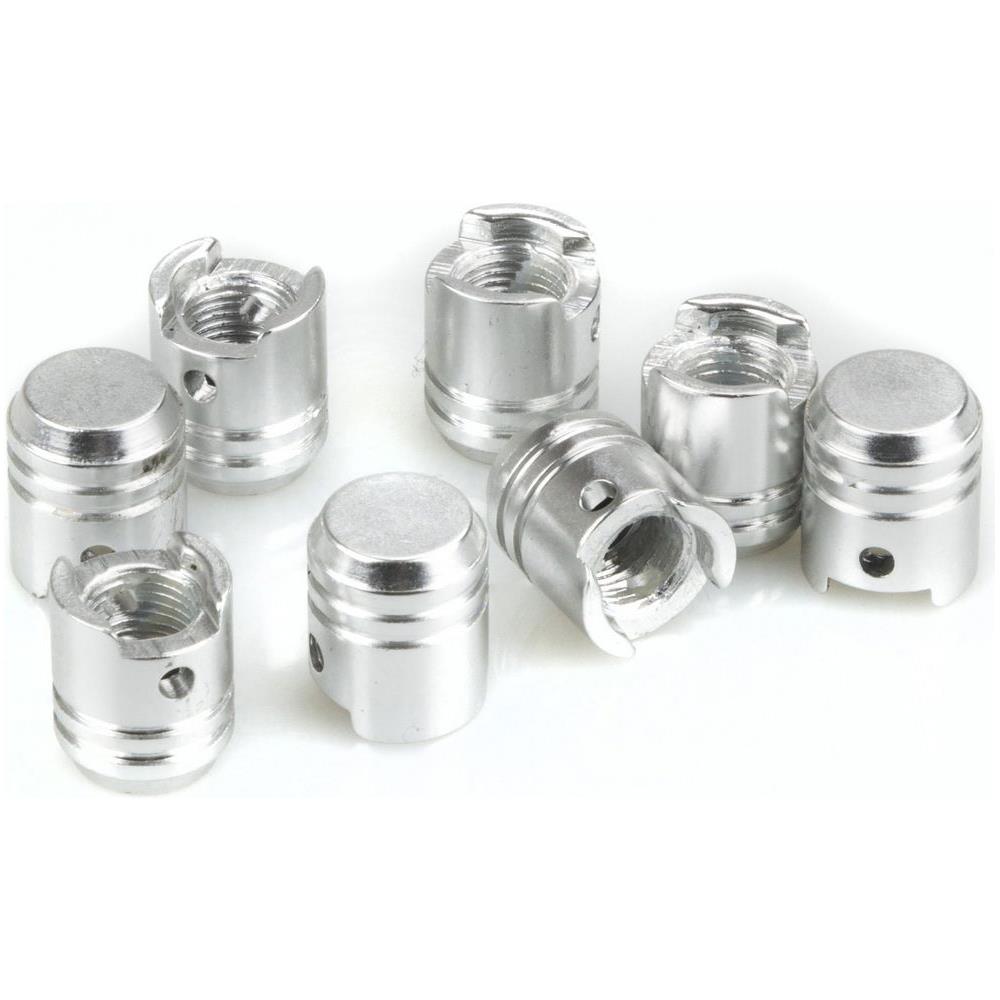 Set 4 Tappi Copri Valvola Ring Con Anello Silver Universali - Foto 1
