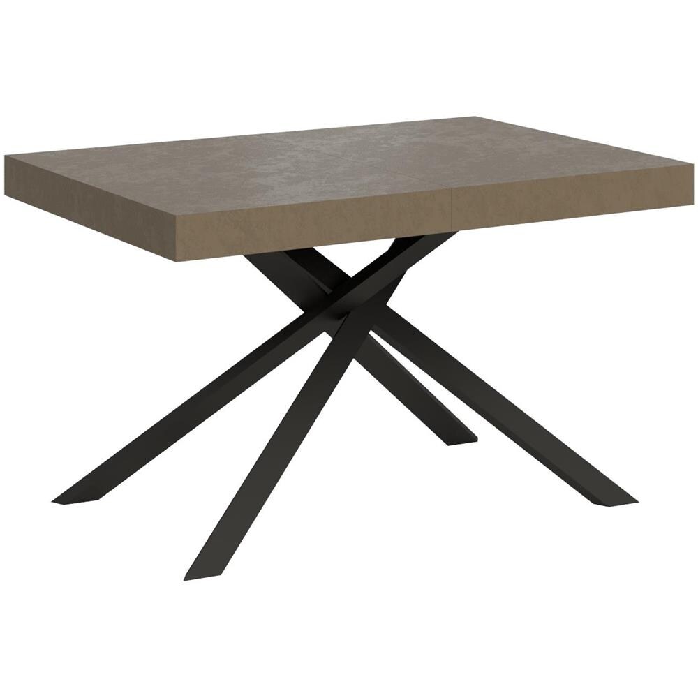 Tavolo allungabile 90x140/400 cm Karida tortora gambe antracite - Foto 1