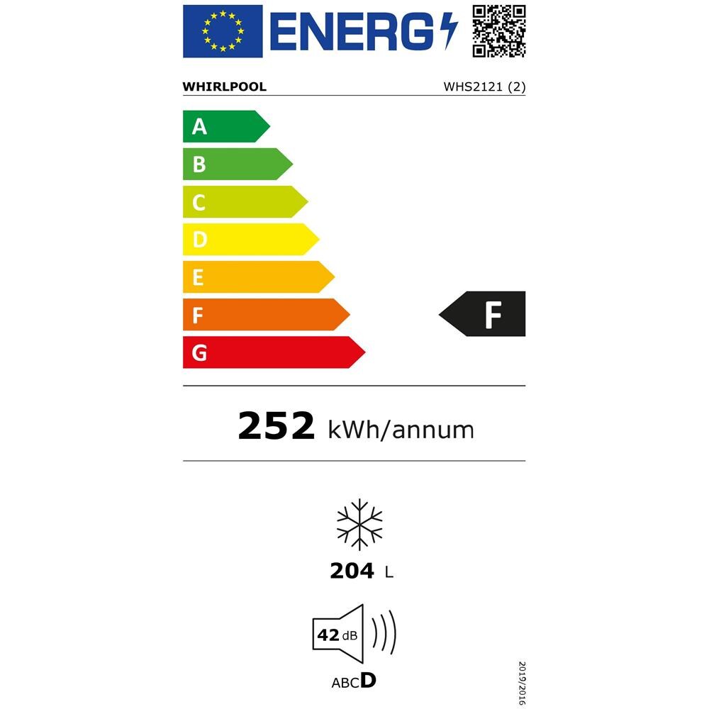Congelatore Orizzontale WHS2121 Classe F Capacità Lorda / Netta 209/204 Litri Colore Bianco - Foto 2