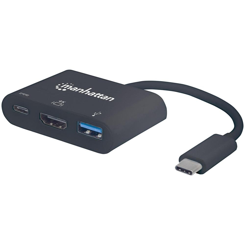 IADAP USB31-HDMIP - Adattatore USB-C M a USB A, USB-C e HDMI Nero - Foto 1