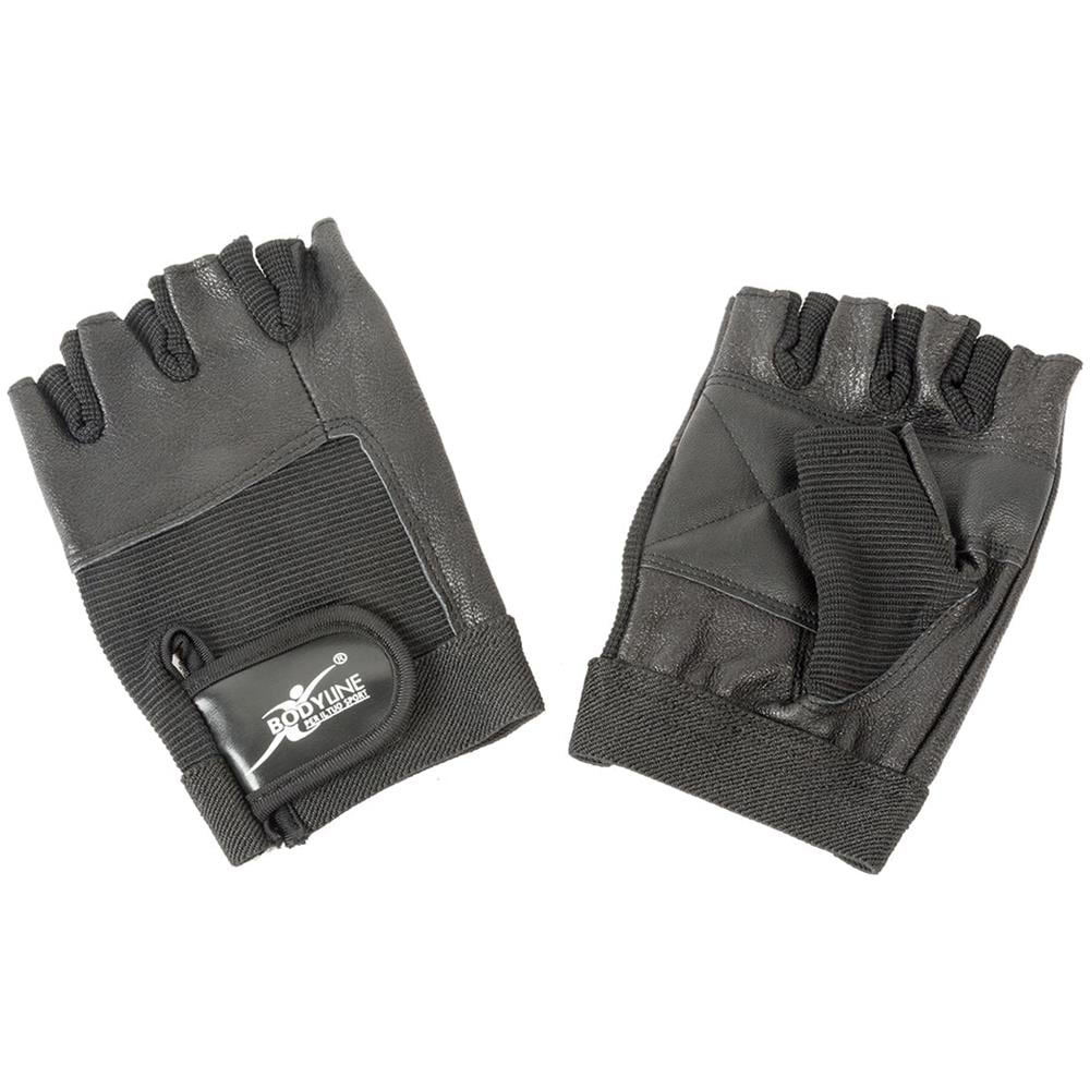 Guanti Per Palestra In Pelle Unica Nero - Foto 2