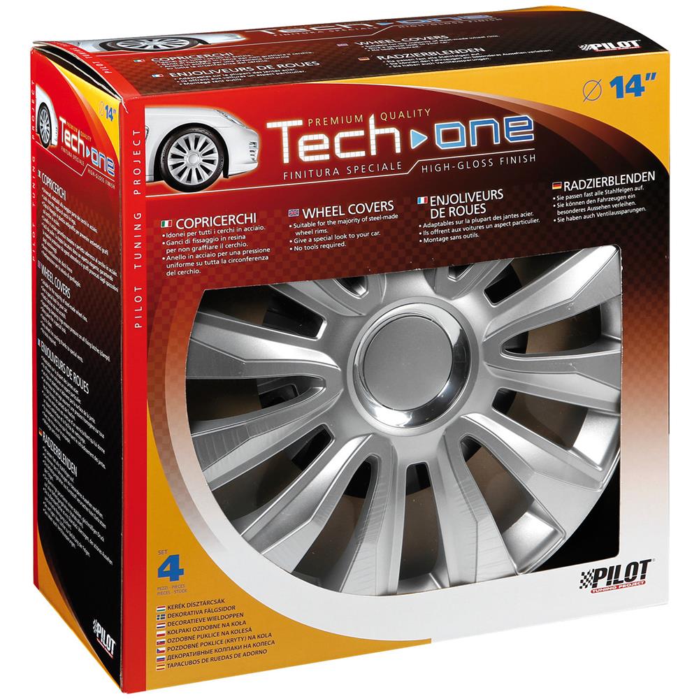 Copricerchi Auto Universali 14 Pollici Tech-one Avalone Pro Silver 31521 - Foto 7